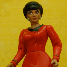Uhura, the diligent Star Trek communications officer